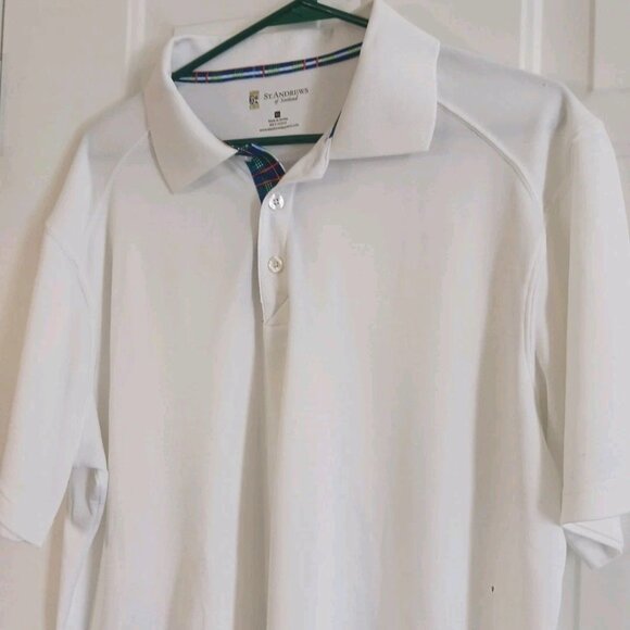St. Andrews Scotland Men’s Golf Shirt XL White Polo - Picture 4 of 5